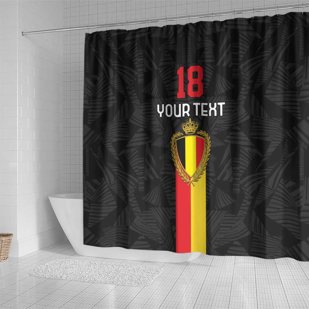 Custom Belgium Football Shower Curtain De Rode Duivels
