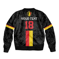 Custom Belgium Football Sleeve Zip Bomber Jacket De Rode Duivels