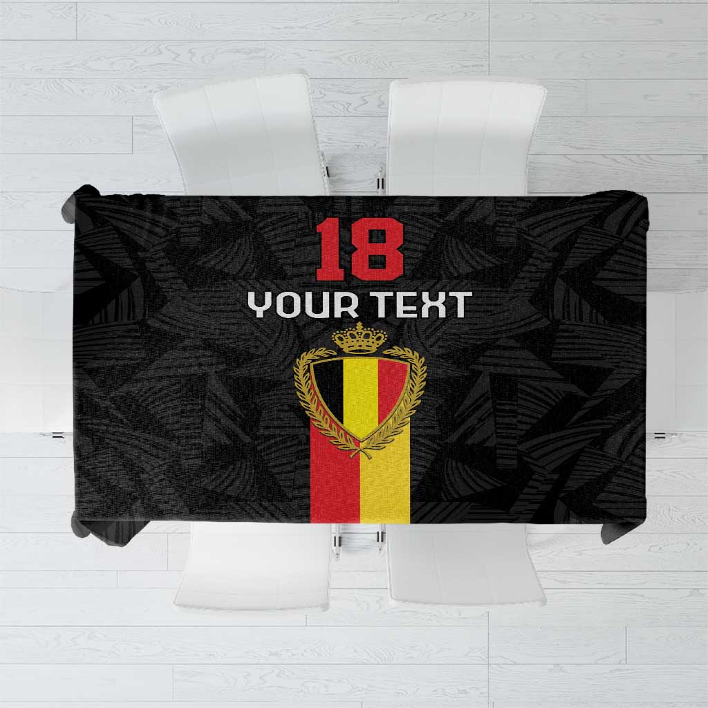 Custom Belgium Football Tablecloth De Rode Duivels