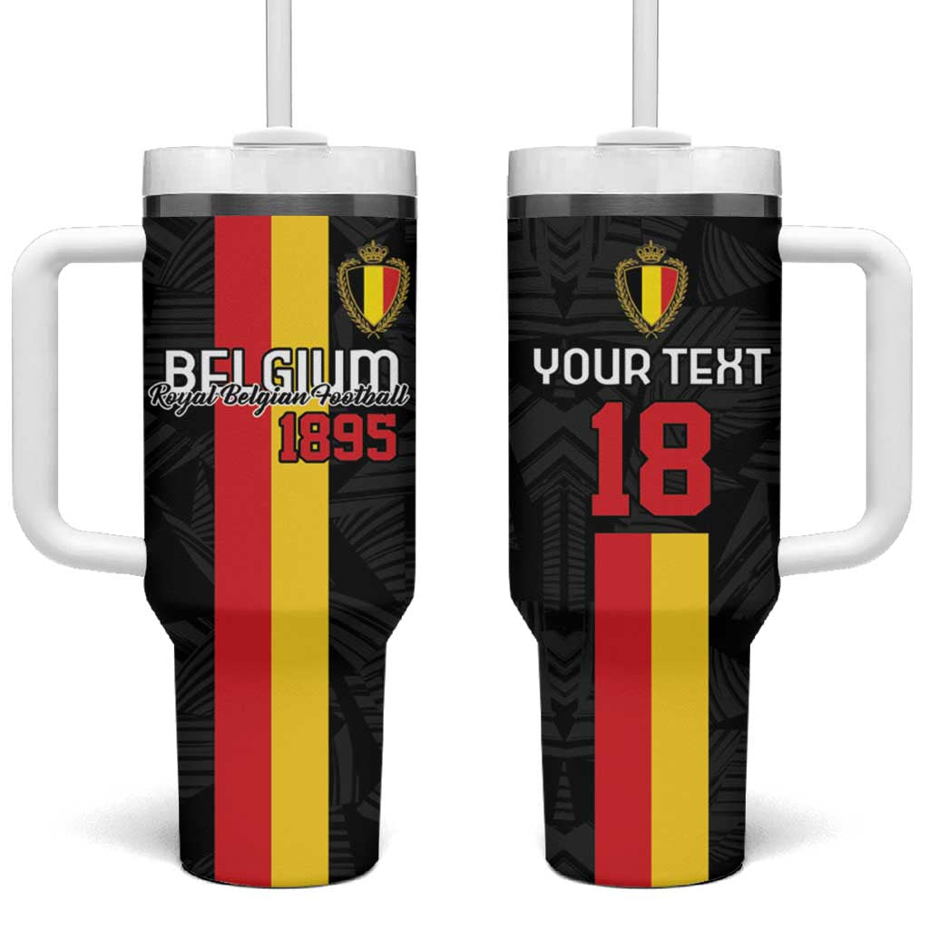 Custom Belgium Football Tumbler With Handle De Rode Duivels