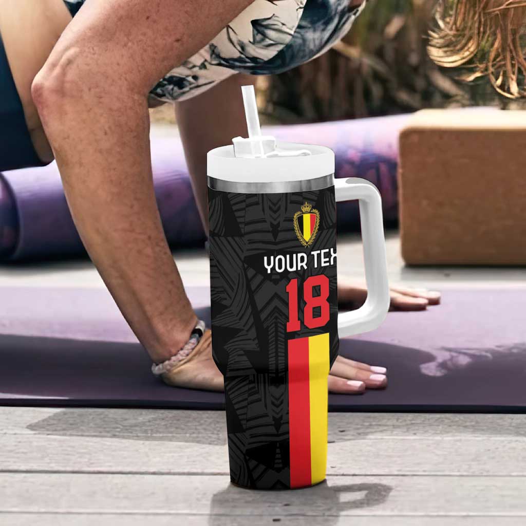 Custom Belgium Football Tumbler With Handle De Rode Duivels