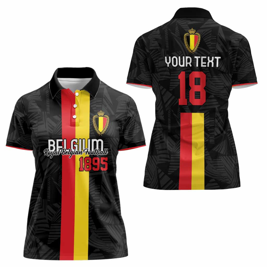 Custom Belgium Football Women Polo Shirt De Rode Duivels