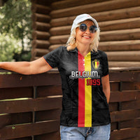Custom Belgium Football Women Polo Shirt De Rode Duivels