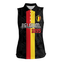 Custom Belgium Football Women Sleeveless Polo Shirt De Rode Duivels
