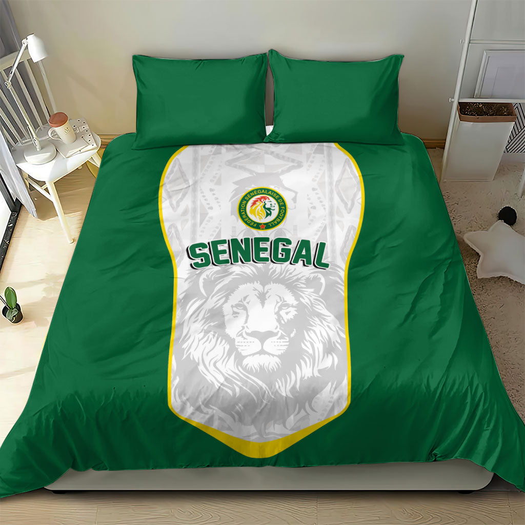 Senegal Football 2026 Bedding Set Proud Lions of Teranga Spirit