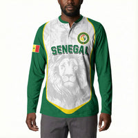 Custom Senegal Football 2026 Button Sweatshirt Proud Lions of Teranga Spirit