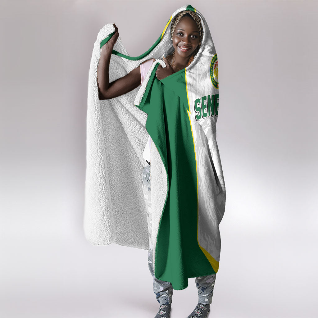 Senegal Football 2026 Hooded Blanket Proud Lions of Teranga Spirit