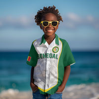 Custom Senegal Football 2026 Kid Hawaiian Shirt Proud Lions of Teranga Spirit