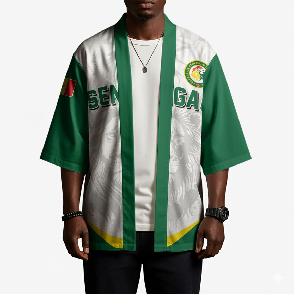 Custom Senegal Football 2026 Kimono Proud Lions of Teranga Spirit