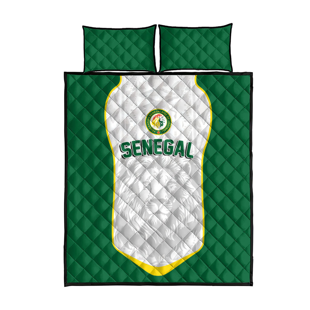 Senegal Football 2026 Quilt Bed Set Proud Lions of Teranga Spirit