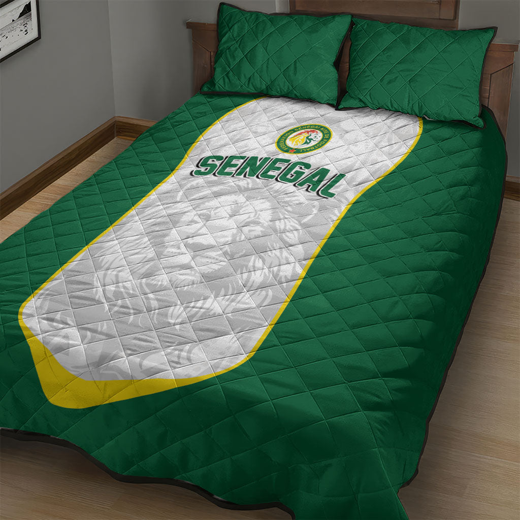 Senegal Football 2026 Quilt Bed Set Proud Lions of Teranga Spirit