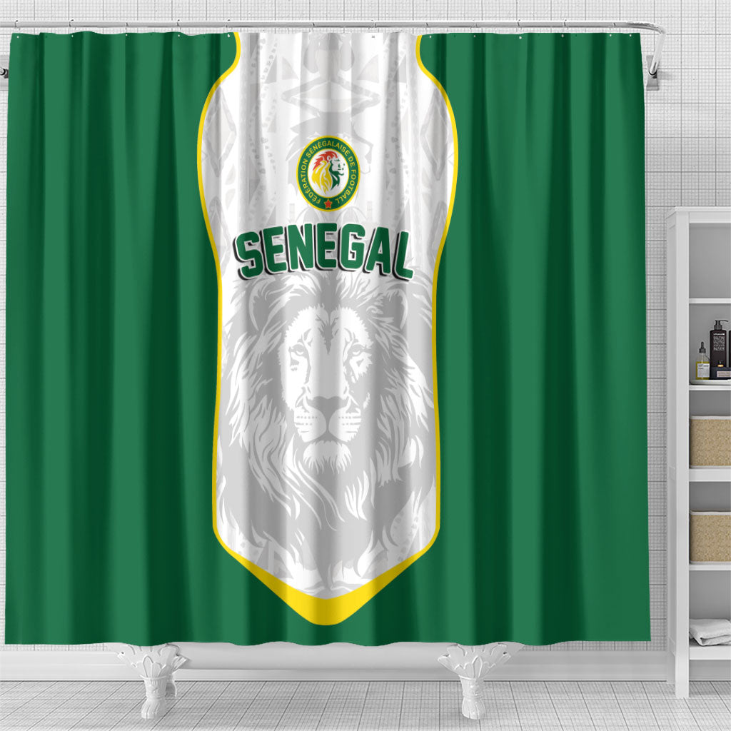 Senegal Football 2026 Shower Curtain Proud Lions of Teranga Spirit