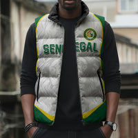 Custom Senegal Football 2026 Sleeveless Puffer Jacket Proud Lions of Teranga Spirit