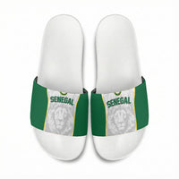 Senegal Football 2026 Slide Sandals Proud Lions of Teranga Spirit