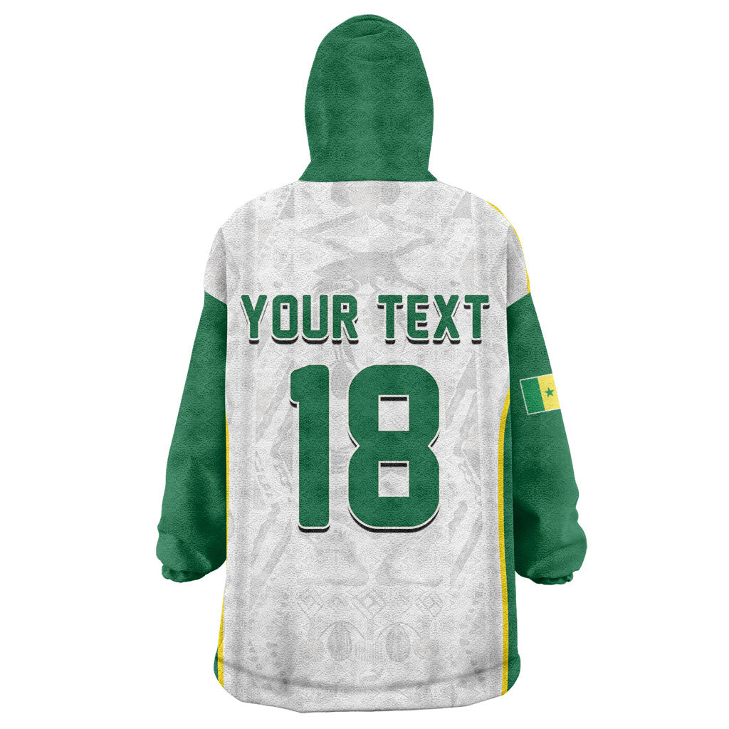Custom Senegal Football 2026 Wearable Blanket Hoodie Proud Lions of Teranga Spirit
