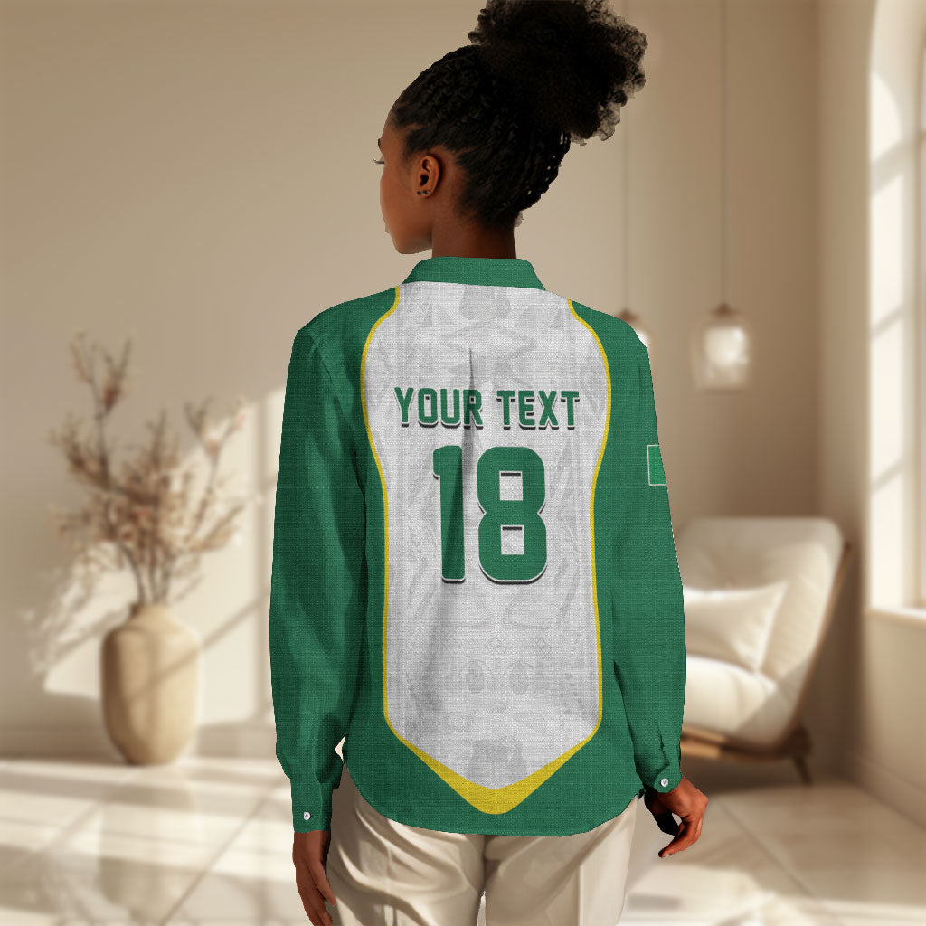 Custom Senegal Football 2026 Women Casual Shirt Proud Lions of Teranga Spirit