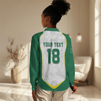 Custom Senegal Football 2026 Women Casual Shirt Proud Lions of Teranga Spirit