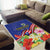 Puerto Rico Coat Of Arm Area Rug With Thespesia Grandiflora Flowers - Wonder Print Shop