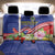 Puerto Rico Coat Of Arm Back Car Seat Cover With Thespesia Grandiflora Flowers - Wonder Print Shop