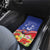 Puerto Rico Coat Of Arm Car Mats With Thespesia Grandiflora Flowers - Wonder Print Shop