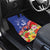 Puerto Rico Coat Of Arm Car Mats With Thespesia Grandiflora Flowers - Wonder Print Shop