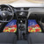 Puerto Rico Coat Of Arm Car Mats With Thespesia Grandiflora Flowers - Wonder Print Shop