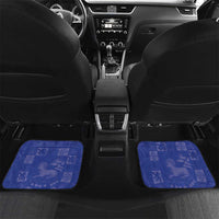 Puerto Rico Coat Of Arm Car Mats With Thespesia Grandiflora Flowers - Wonder Print Shop