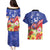 Puerto Rico Coat Of Arm Couples Matching Puletasi and Hawaiian Shirt With Thespesia Grandiflora Flowers - Wonder Print Shop