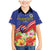 Puerto Rico Coat Of Arm Family Matching Mermaid Dress and Hawaiian Shirt With Thespesia Grandiflora Flowers - Wonder Print Shop