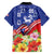 Puerto Rico Coat Of Arm Family Matching Off Shoulder Maxi Dress and Hawaiian Shirt With Thespesia Grandiflora Flowers - Wonder Print Shop