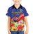 Puerto Rico Coat Of Arm Family Matching Off Shoulder Maxi Dress and Hawaiian Shirt With Thespesia Grandiflora Flowers - Wonder Print Shop