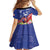 Puerto Rico Coat Of Arm Family Matching Off Shoulder Short Dress and Hawaiian Shirt With Thespesia Grandiflora Flowers - Wonder Print Shop