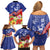 Puerto Rico Coat Of Arm Family Matching Off Shoulder Short Dress and Hawaiian Shirt With Thespesia Grandiflora Flowers - Wonder Print Shop