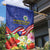 Puerto Rico Coat Of Arm Garden Flag With Thespesia Grandiflora Flowers - Wonder Print Shop