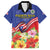 Puerto Rico Coat Of Arm Hawaiian Shirt With Thespesia Grandiflora Flowers - Wonder Print Shop