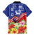 Puerto Rico Coat Of Arm Hawaiian Shirt With Thespesia Grandiflora Flowers - Wonder Print Shop