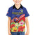 Puerto Rico Coat Of Arm Kid Hawaiian Shirt With Thespesia Grandiflora Flowers - Wonder Print Shop