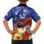 Puerto Rico Coat Of Arm Kid Hawaiian Shirt With Thespesia Grandiflora Flowers - Wonder Print Shop