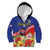Puerto Rico Coat Of Arm Kid Hoodie With Thespesia Grandiflora Flowers - Wonder Print Shop