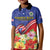 Puerto Rico Coat Of Arm Kid Polo Shirt With Thespesia Grandiflora Flowers - Wonder Print Shop