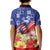 Puerto Rico Coat Of Arm Kid Polo Shirt With Thespesia Grandiflora Flowers - Wonder Print Shop