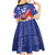 Puerto Rico Coat Of Arm Kid Short Sleeve Dress With Thespesia Grandiflora Flowers - Wonder Print Shop