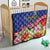 Puerto Rico Coat Of Arm Quilt With Thespesia Grandiflora Flowers - Wonder Print Shop