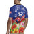 Puerto Rico Coat Of Arm Rugby Jersey With Thespesia Grandiflora Flowers - Wonder Print Shop