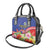 Puerto Rico Coat Of Arm Shoulder Handbag With Thespesia Grandiflora Flowers