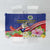 Puerto Rico Coat Of Arm Tablecloth With Thespesia Grandiflora Flowers - Wonder Print Shop