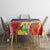 Puerto Rico Coat Of Arm Tablecloth With Thespesia Grandiflora Flowers - Wonder Print Shop