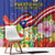 Puerto Rico Coat Of Arm Window Curtain With Thespesia Grandiflora Flowers - Wonder Print Shop