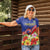 Puerto Rico Coat Of Arm Women Polo Shirt With Thespesia Grandiflora Flowers - Wonder Print Shop