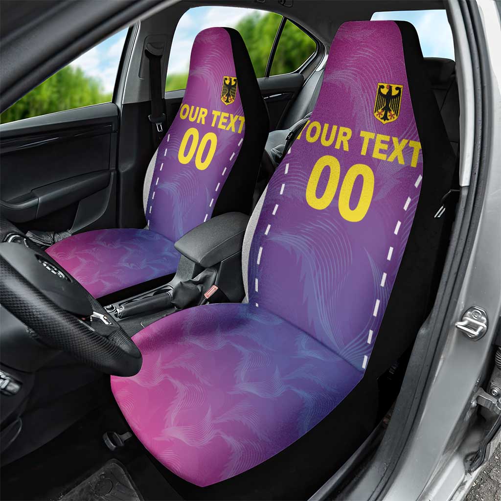 Custom Germany Football Car Seat Cover Pink Version - Wonder Print Shop